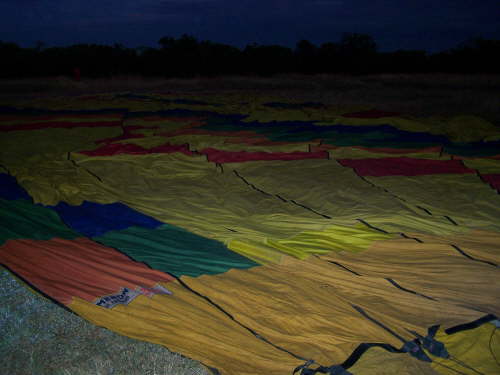 Ballon canopy on the ground