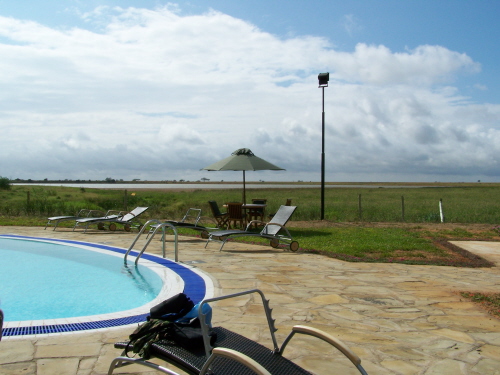 swimming pool - dam in background